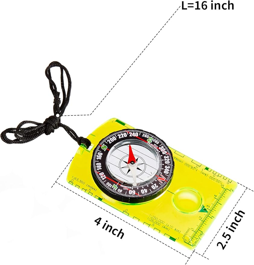 4 Pieces Orienteering Compass Hiking Backpacking Compass Scouts