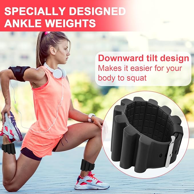 ADLIFE Adjustable Wrist Ankle Weights for Women Men Kids, 2 Lbs Wearable Arm Leg Weights Set of 2(1 Lb Each), Weighted Wristbands Exercise Weights for Walking Running Pilates Yoga Home Gym Workout
