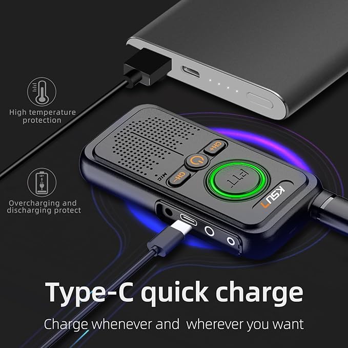 LT Plus Two-Way Radio Long Range with Access 16 Channels 4200mAh Battery 2 Pack)
