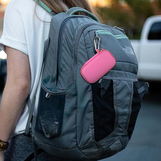 Heart Rate Monitor Case for AliveCor for KardiaMobile 1L 6L Personal EKG Monitor Storage Holder Fits for Cardiac Mobile Portable Heart Rate Monitor Bag Organizer (Pill Box Included) Pink