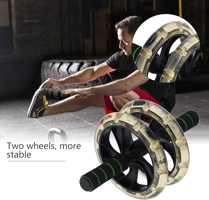 200MM Abdominal Wheel Roller Non‑slip Dual Wheels Exercise
