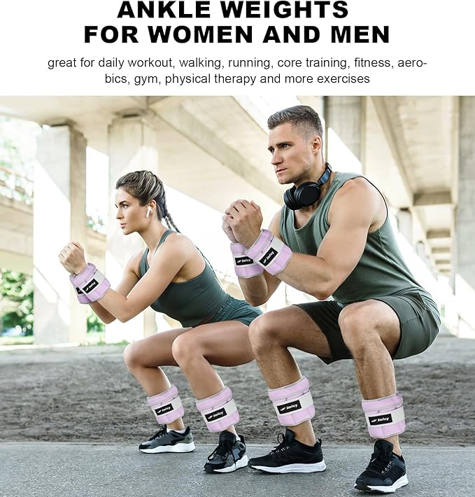 Adjustable Ankle Weights for Women Men 1 Pair 2 4 4 6 6 8 8 10 10 LBS 1-5 LB