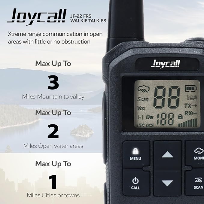 Long Range Walkie Talkies for Adult with NOAA 22 Modifiable &1400mAh Li-ion