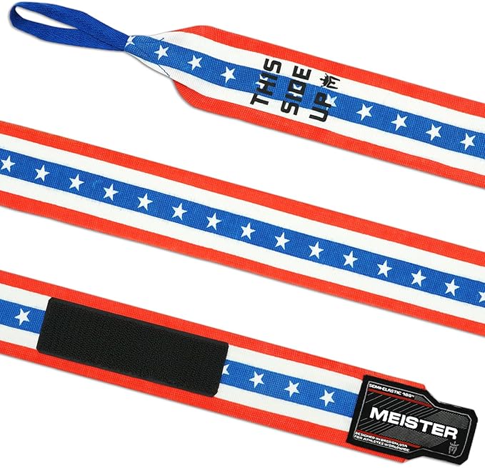 Meister Adult 180" Semi-Elastic Hand Wraps for MMA & Boxing (Pair)