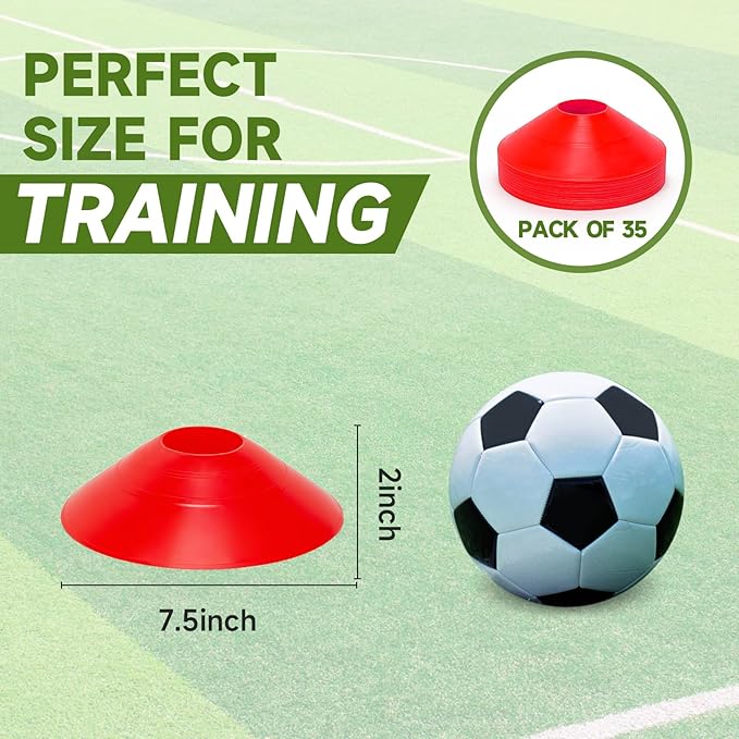 35 PCS Agility Soccer Cones for Training