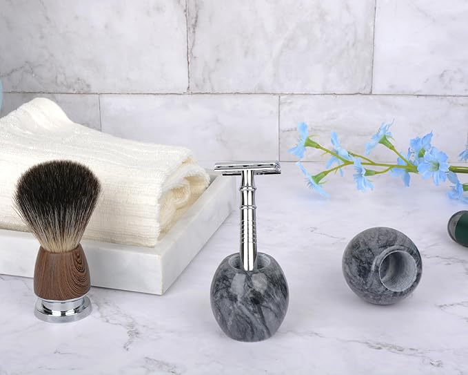 2 Pcs Marble Toothbrush Holders