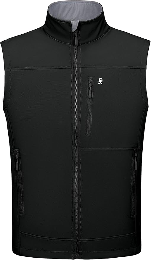 Little Donkey Andy Men's Golf Vest Warm Fleece Lining Hiking Vests Zip Up Sleeveless Outerwear Jacket