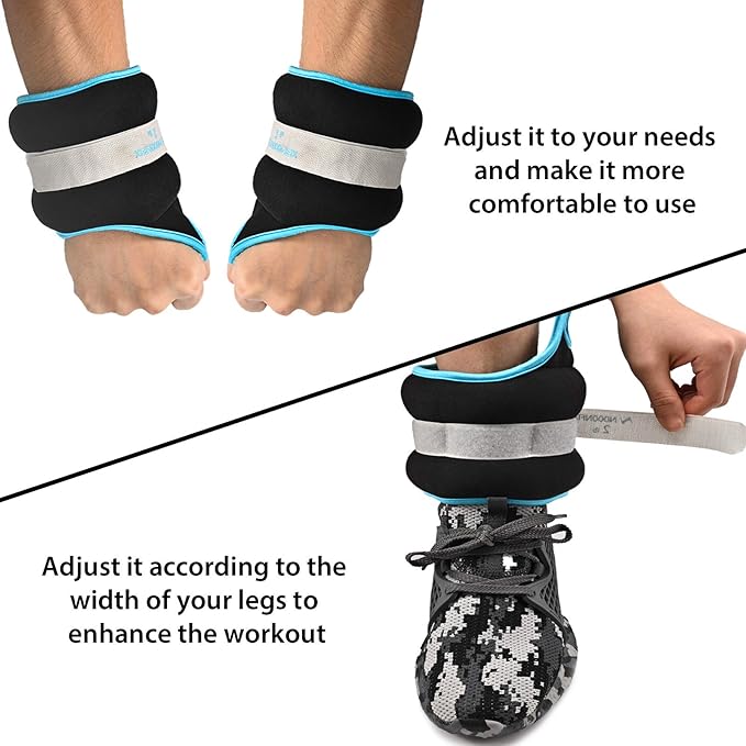 2/3/4/6/8 LBS Pair Adjustable Wrist/Ankle Weights