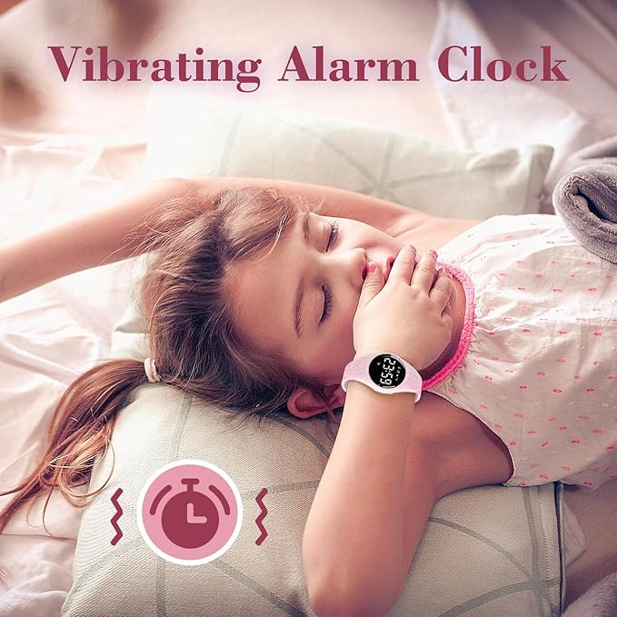 Kids Watches for Girls Boys Digital Sport Watch with Step Counter Pedometer Vibration Alarm Clock, No App Waterproof Fitness Tracker Kids Watch Boys Girls Teens Students Ages 5-16
