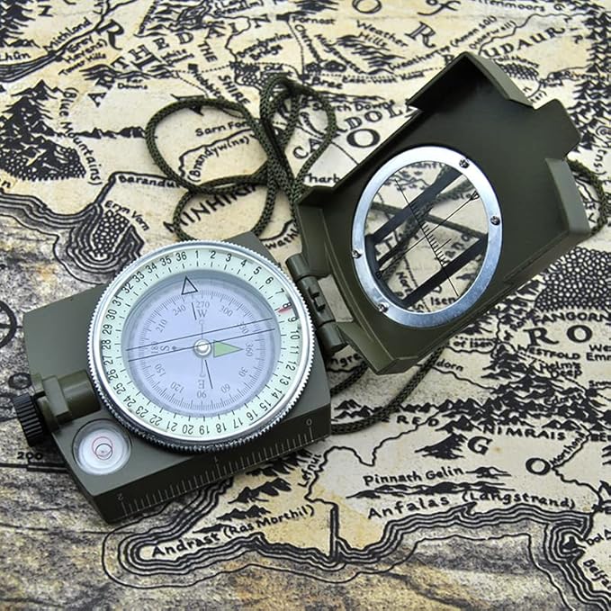 Military Lensatic Sighting Compass Waterproof and Shakeproof