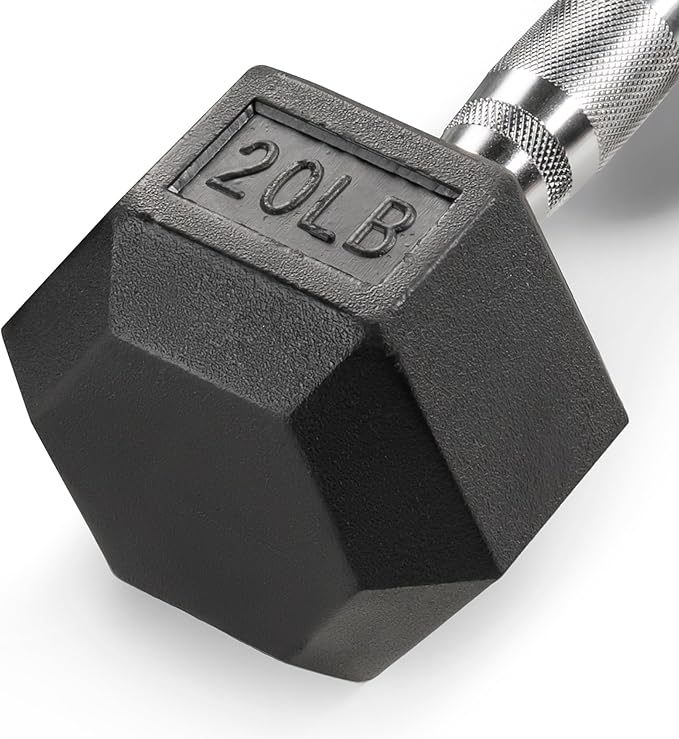 Marcy Rubber Hex Dumbbell Sold in Pairs - Available for 5lb - 20lb