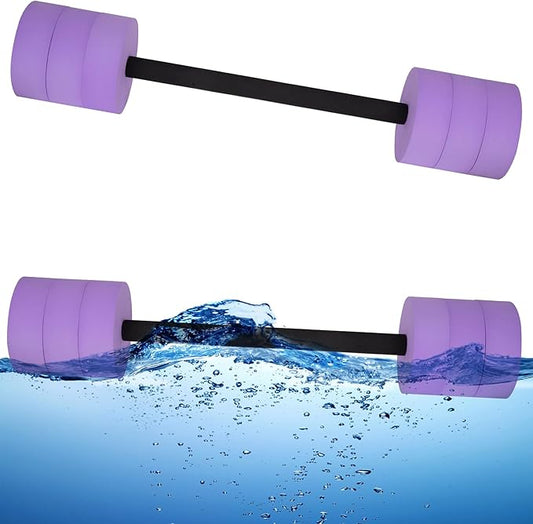 Hikeen Aquatic Exercise Dumbbells Water Dumbbell Pool Resistance Aquatic Fitness Barbells with 4 High-Density EVA Foam Pool Weights Dumbbells, for Water Aerobics Weight Loss