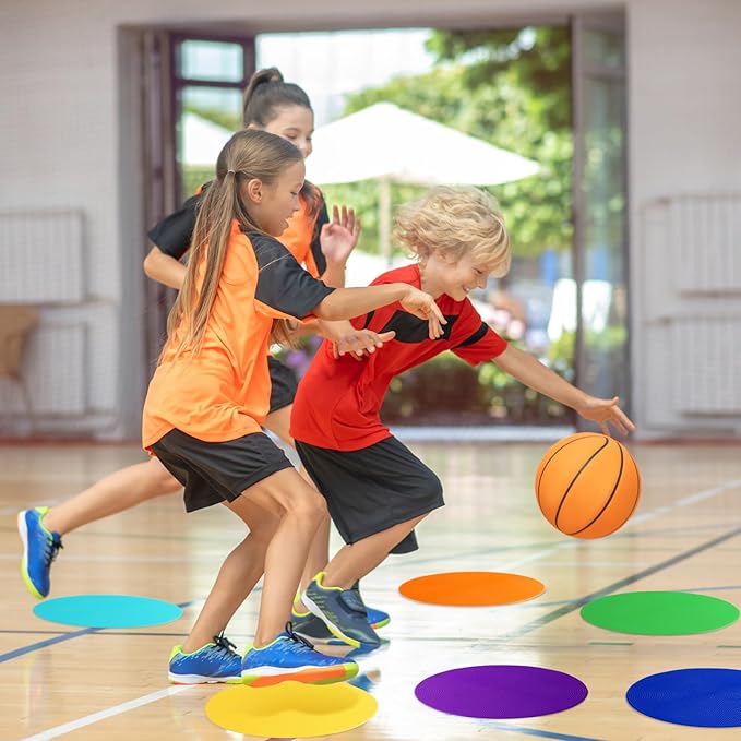 Haull 91 Pcs Poly Spot Markers 9 Inch 9 Colors