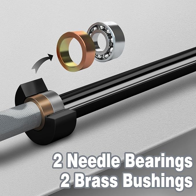7ft Olympic Barbell for Strength Training and Olympic Weightlifting 500 700 700 1000LBS 1000LBS Capacity 2 Inch