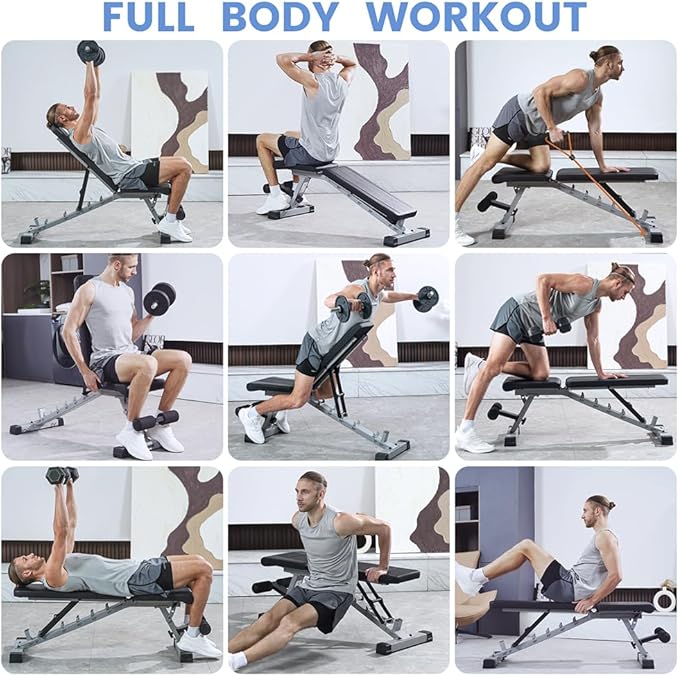 Adjustable Weight Bench Professional Utility Heavy Duty Workout