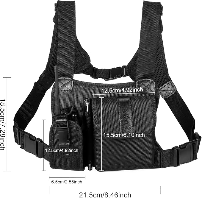abcGoodefg Radio Chest Harness Chest Front Pack Pouch