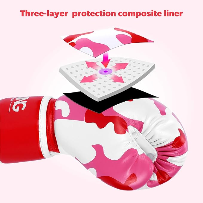 Kids Boxing Gloves, Boxing Gloves for Children 3-9 Youth Boys Girls Toddler PU Cartoon Sparring Training Boxing Gloves for Punching Bag, Kickboxing, Muay Thai, MMA