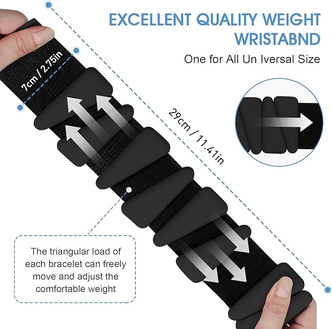 Adjustable Wrist Weights Set of 2 (1Lbs Each)