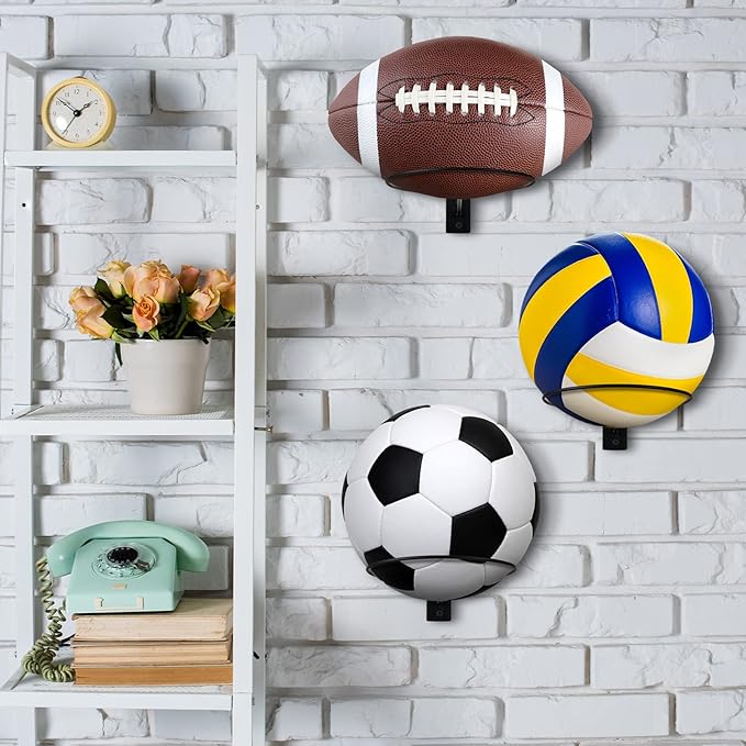Lounsweer 10 Pcs Ball Holder Wall Mount Display