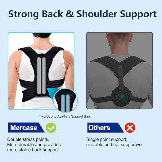 Mercase Posture Corrector for Men & Women, Adjustable Back Brace for Upper Back & Shoulder Support, Pain Relief & Better Posture, Medium (23-32 inches)