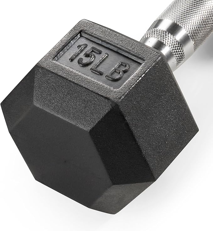 Marcy Rubber Hex Dumbbell Sold in Pairs - Available for 5lb - 20lb