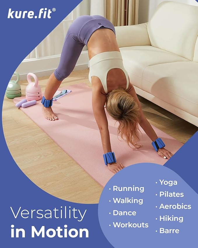 Adjustable Wrist & Ankle Weights Set - 1lb Pairs
