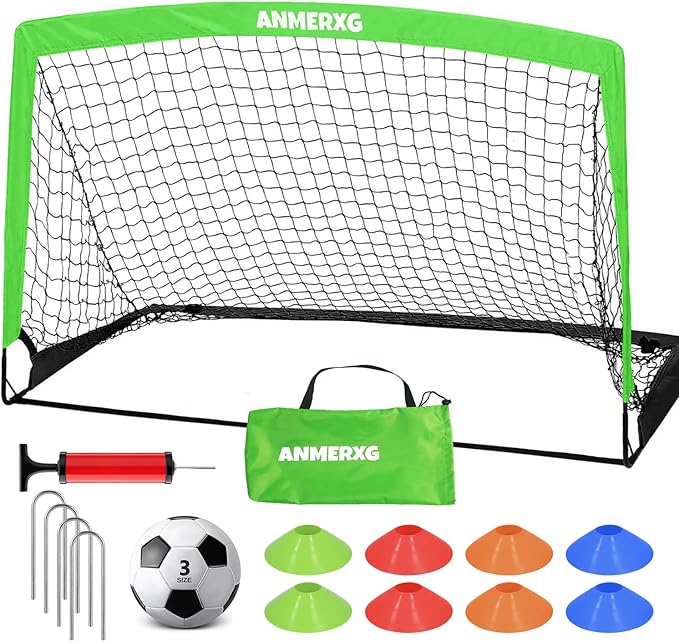 6x4FT / 9x5FT Kids Soccer Goal for Backyard