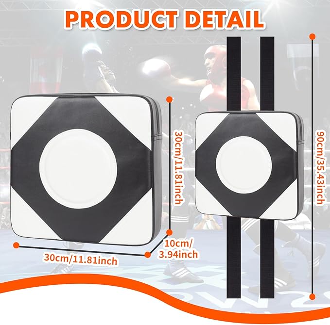 LuiceABC Wall Punching Boxing Pad, Wall Focus Target Foam, Boxing Fitness Wall Punch Bag, Leather and High Elastic Sponge Bag for Sports Training, Adjustable Height