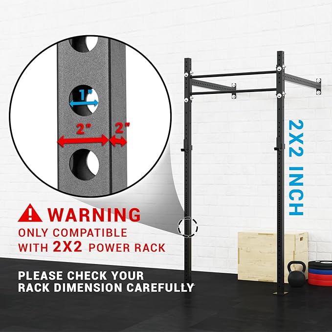 A2ZCARE Weight Plate Holder - Attachment Power Cage Rack for Power Rack - Weight Plates Storage Fit 2-inch Olympic Weight Plates (Set of 4)