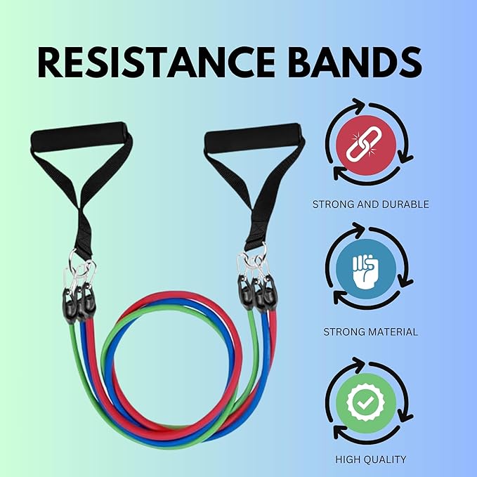 BlueClouds Push Up Board and Pilates Bar Kit