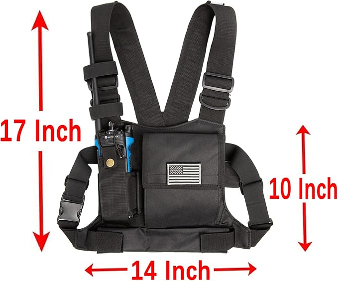 LUITON Radio Chest Harness with Reflective Strips Shoulder
