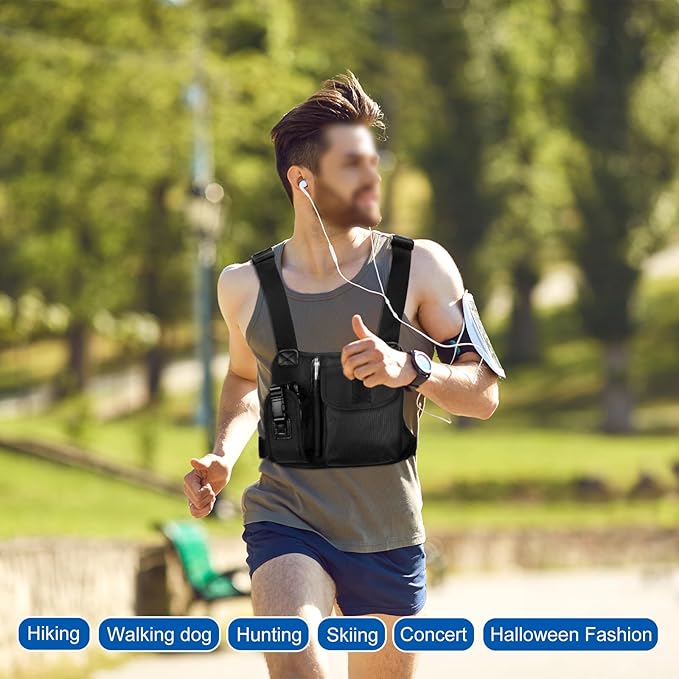 abcGoodefg Radio Chest Harness Chest Front Pack Pouch