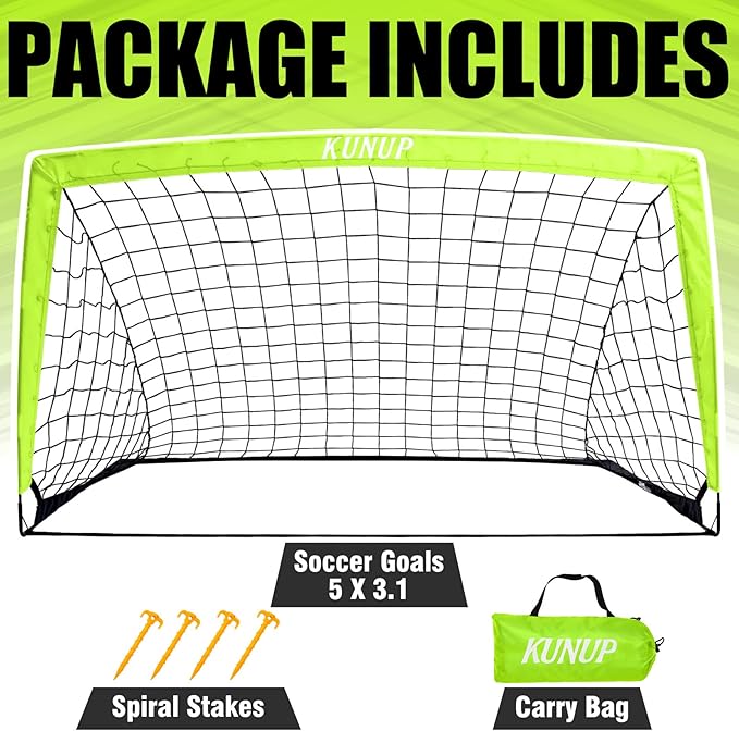Kids Soccer Goal for Backyard 5×3, 6×4, 6×4, 9×5FT 9×5FT Easy