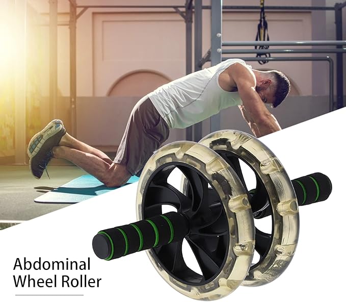 200MM Abdominal Wheel Roller Non‑slip Dual Wheels Exercise