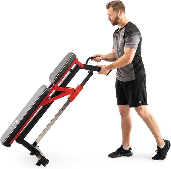 Marcy Adjustable Strength Training Utility Bench with Chrome SB-5429