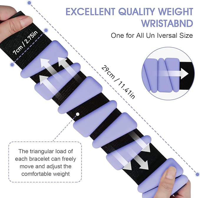 Adjustable Wrist Weights Set of 2 (1Lbs Each)