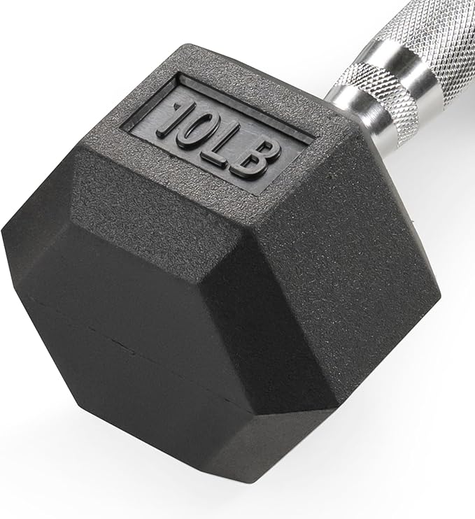 Marcy Rubber Hex Dumbbell Sold in Pairs - Available for 5lb - 20lb