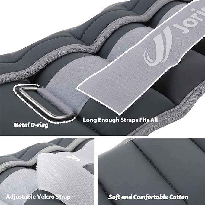 Adjustable Ankle Weights for Women Men Kids 1/2/3/4/5/6/8/10/12/20 1 Pair
