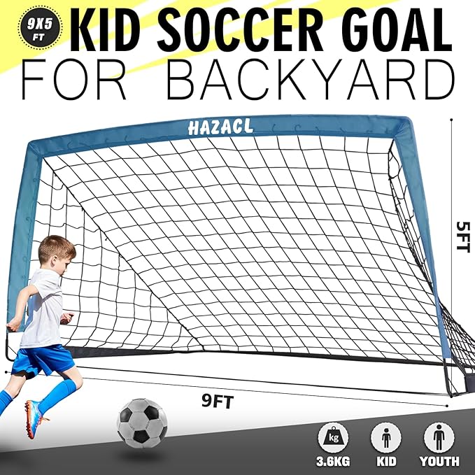 Kids Soccer Goal for Backyard 9x5 FT
