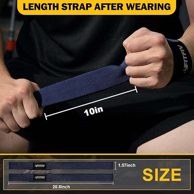 Lifting Straps for Weightlifting, Lifting Wrist Straps for Gym Strength Training, Neoprene-padded Wrist Cushion - Men & Women