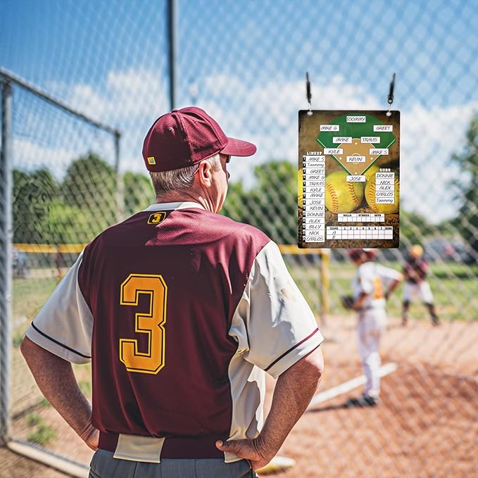 Magnetic Baseball Clipboard for Coaches 60 Lineup