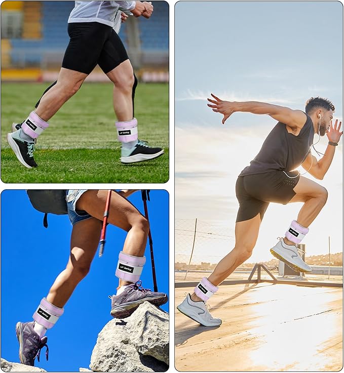 Adjustable Ankle Weights for Women Men 1 Pair 2 4 4 6 6 8 8 10 10 LBS 1-5 LB