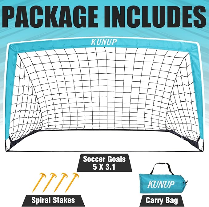 Kids Soccer Goal for Backyard 5×3, 6×4, 6×4, 9×5FT 9×5FT Easy