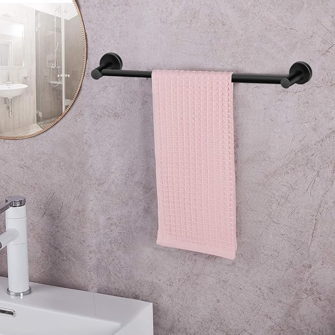 MGahyi Towel Racks for Bathroom-Adjustable Towel Holder(13.18inch-24inch) Sturdy Accessories(2Pcs,Black)