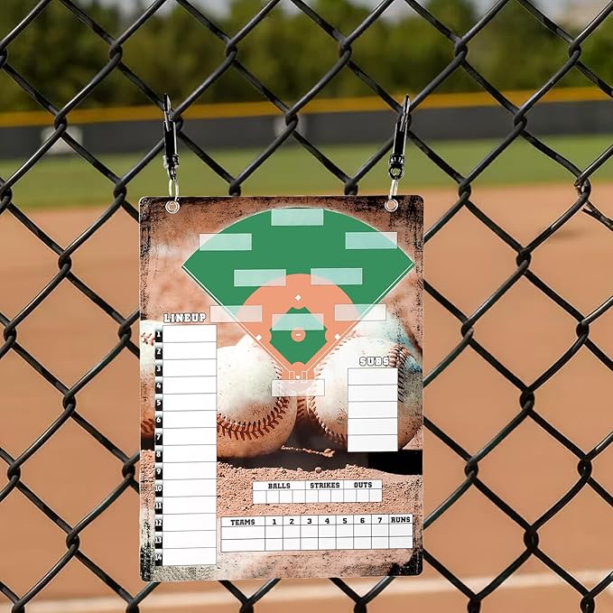Magnetic Baseball Clipboard for Coaches 60 Lineup
