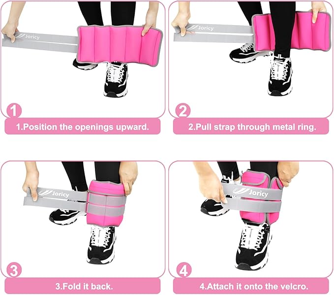 Adjustable Ankle Weights for Women Men Kids 1/2/3/4/5/6/8/10/12/20 1 Pair