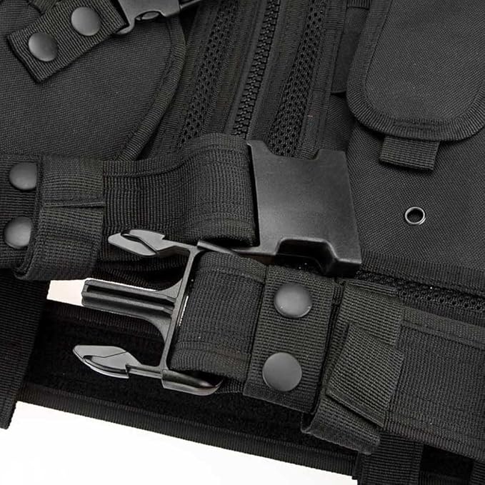 Lixada Tactical Vest Lightweight Breathable Polyester Sports Vest Outdoor Training Vest Adjustable for Adults