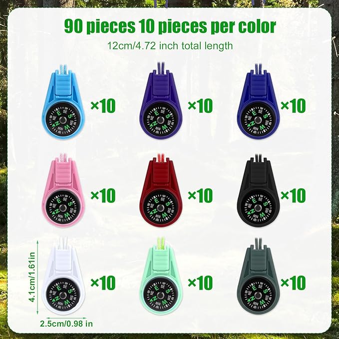 90pcs Compass for Kids (9 Colors)