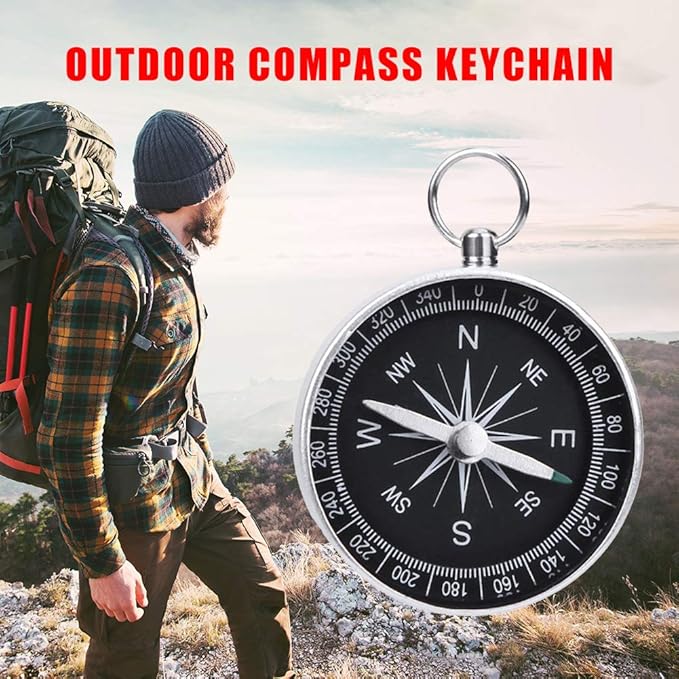 3 Pack Compass Hiking Survival Aluminum Alloy G44