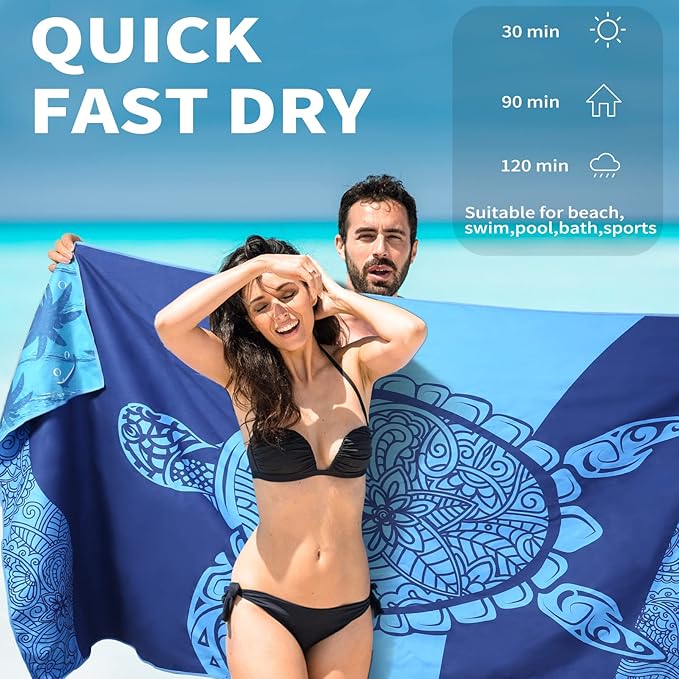 4 Pack Lightweight Thin Beach Towel Oversized 71"x32"